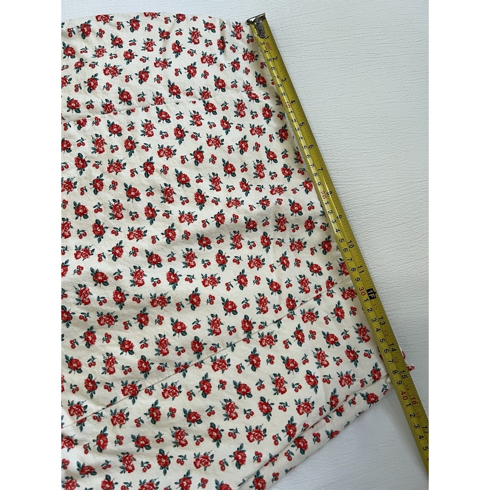 ZARA Floral Mini Skirt Women Large Ruffle Hem Cottagecore Y2K Aesthetic Boho Era - Picture 7 of 8